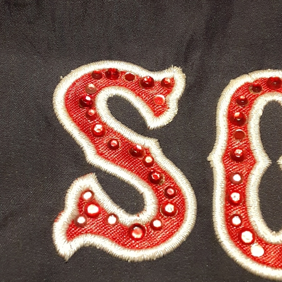 💕 Boston Red Sox windbreaker full zip rhinestones Sm - Picture 14 of 16